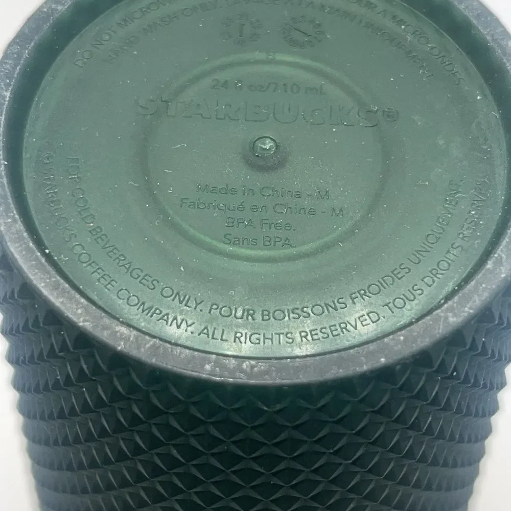 STARBUCKS 2022 Hunter Green Studded Matte Venti Tumbler 24 oz